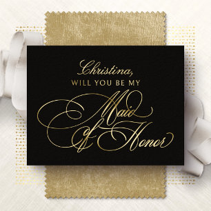 Will You Be My Maid of Honour Foil Card