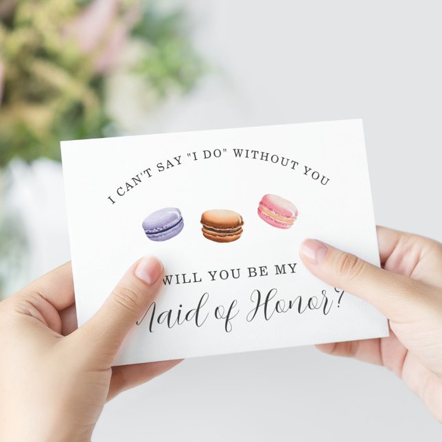 Will You Be My Maid of Honour? French Macaron Invitation (Creator Uploaded)