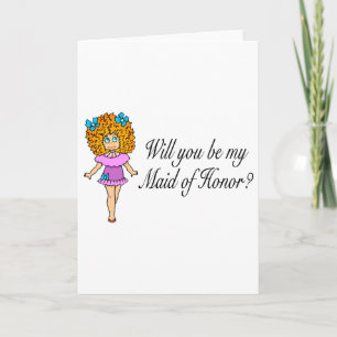 Will You Be My Maid Of Honour? (Girl) Invitation