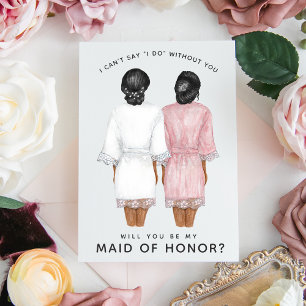 Will You Be My Maid of Honour? Girls in Robes card