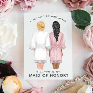 Will You Be My Maid of Honour? Girls in Robes card
