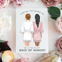 Will You Be My Maid of Honour? Girls in Robes card