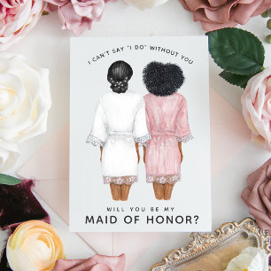 Will You Be My Maid of Honour? Girls in Robes card