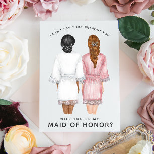 Will You Be My Maid of Honour? Girls in Robes card