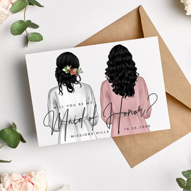 Will You Be My Maid of Honour? Girls in Robes V2 I Invitation (Creator Uploaded)