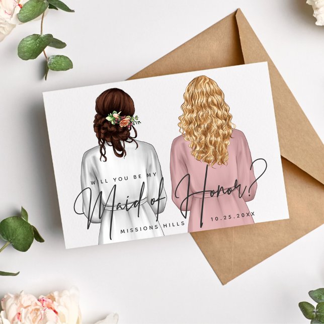 Will You Be My Maid of Honour? Girls in Robes V2 I Invitation (Creator Uploaded)
