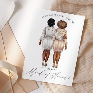 Will You Be My Maid of Honour? Girls in Robes V3 Invitation