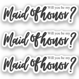 Will You Be My Maid of honour handwritten