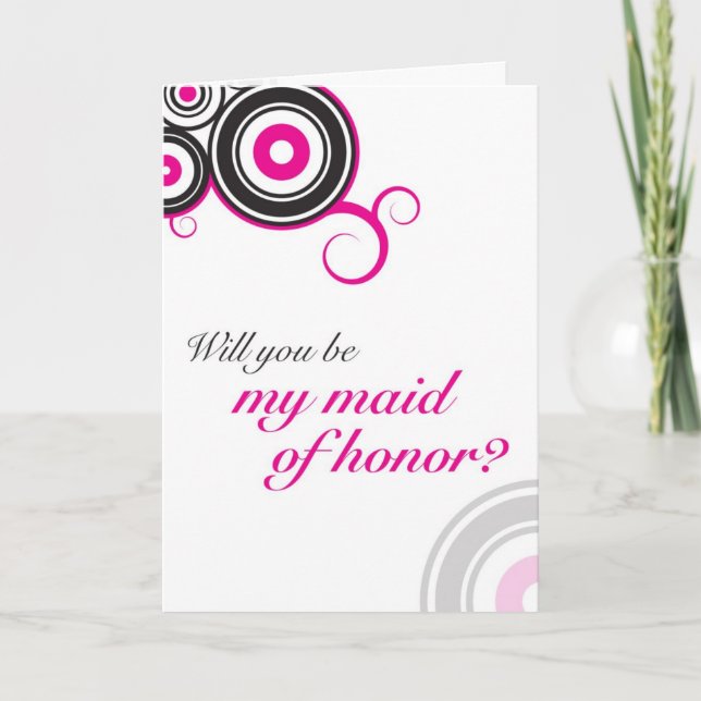 Will you be my maid of honour? invitation (Front)