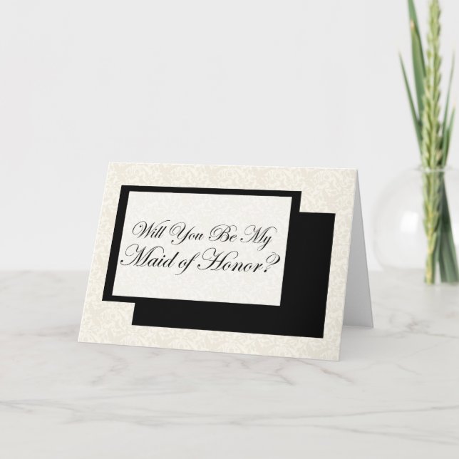 Will You be My Maid of Honour? Invitation (Front)
