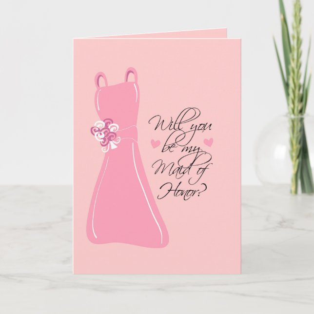"Will you be my Maid of Honour?" Invitation (Front)