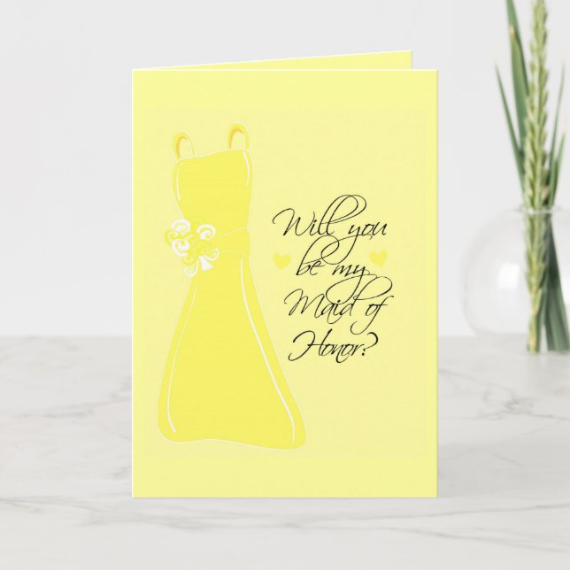 "Will you be my Maid of Honour?" Invitation (Front)