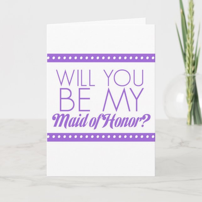 Will You Be My Maid of Honour? Invitation (Front)