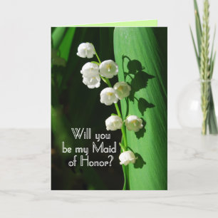 Will You Be My Maid of Honour Lily of the Valley? Invitation
