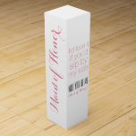 Will you be my maid of honour matron gift box<br><div class="desc">Will you be my maid of honour / matron of honour? - funny,  trendy bridal party black,  white and pink gift box for wine invite.</div>