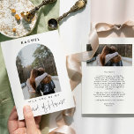 Will you be my Maid of Honour Minimalist Photo<br><div class="desc">Modern,  simple,  minimal maid of honour proposal card with custom photo in arch frame. The back side can be personalised with your own message.</div>