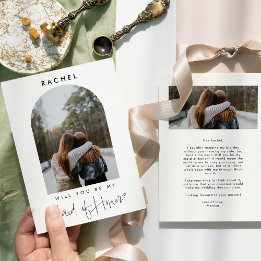 Will you be my Maid of Honour Minimalist Photo 