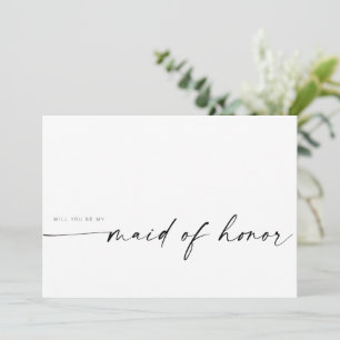 Will You Be My Maid of Honour   Modern Minimalist