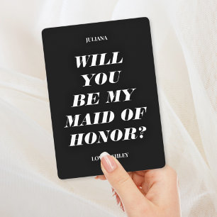 Will You Be My Maid of Honour? Modern Text Invitation