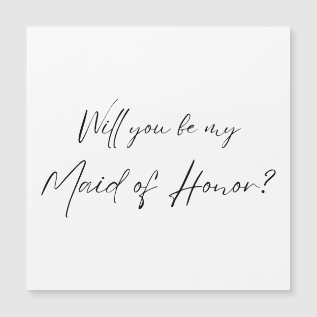 Will you be my Maid of Honour? MOH Proposal (Front)