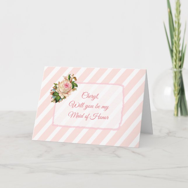 Will you be my Maid of Honour Personalised Card (Front)