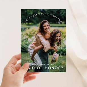 Will You Be My Maid of Honour? Photo Invitation