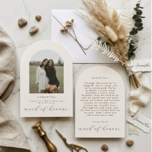 Will You Be My Maid Of Honour Photo Proposal Card