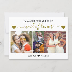 Will You Be My Maid Of Honour Proposal 4 Photo   Invitation