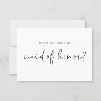 Will You Be My Maid of Honour Proposal Card