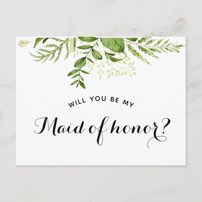 "Will you be my maid of honour?" proposal card (Front)
