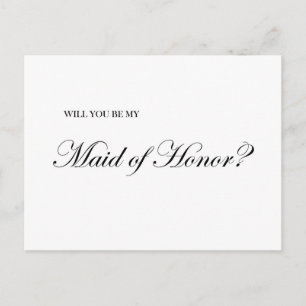 Will You Be My Maid of Honour Proposal Card