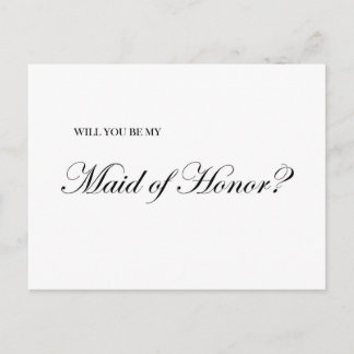 Will You Be My Maid of Honour Proposal Card