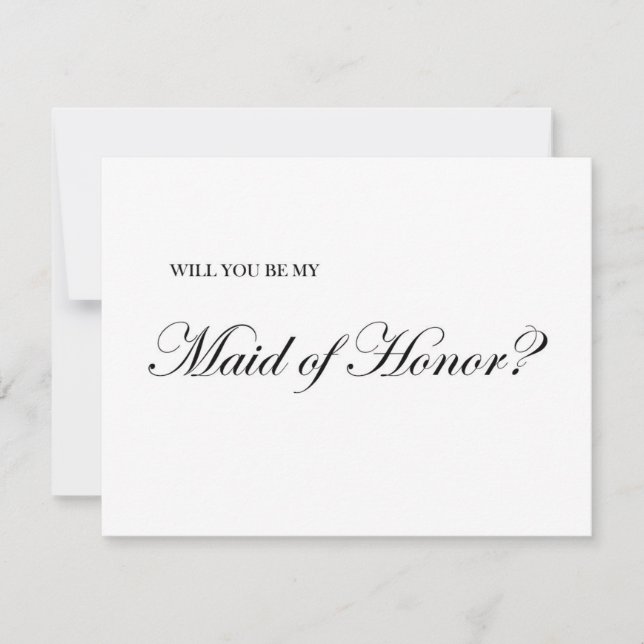 Will You Be My Maid of Honour Proposal card (Front)
