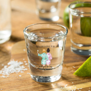Will you be my Maid of Honour Proposal Gift Shot Glass