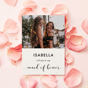 Will you be my Maid of honour proposal photo card