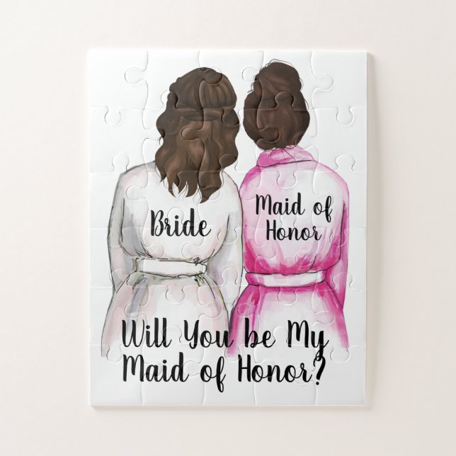 Will You be My Maid of Honour Puzzle Wedding (Vertical)
