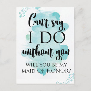 Will you be my maid of honour question card