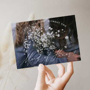 Will You Be My Maid of Honour? Rose Gold & Blush I Invitation