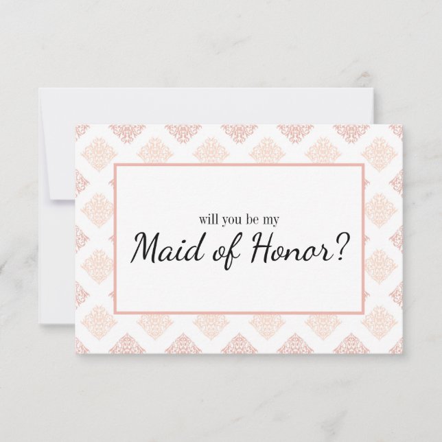 Will You Be My Maid of Honour Soft Peachy Blush Da (Front)
