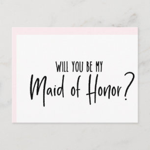 Will you be my maid of honour wedding card