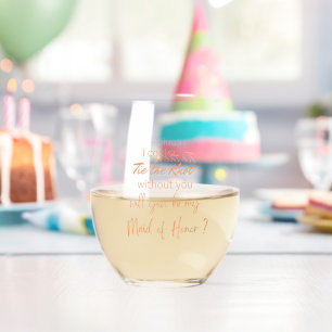 Will You Be My Maid of Honour ? wine Glass