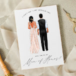 Will You Be My Man of Honor? Girls in Gowns Invitation<br><div class="desc">These gorgeous cards will definitely wow your future bridal party! See the whole collection for more customizations!</div>