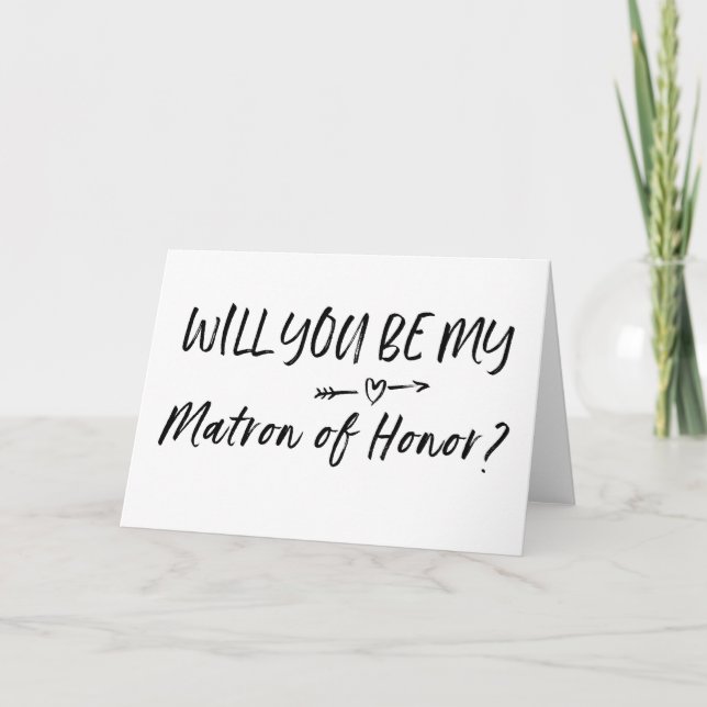 Will You Be My Matron of Honour Asking Card (Front)