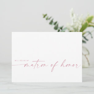 Will You Be My Matron of Honour Blush Pink