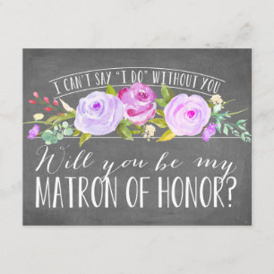 Will You Be My Matron of Honour   Bridesmaid Invitation