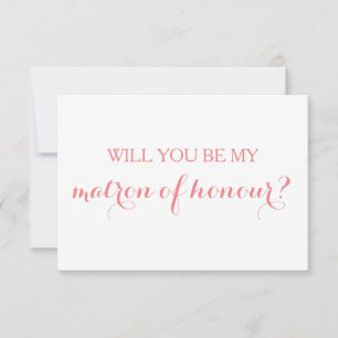 Will You Be My Matron of Honour Card Bridal Party