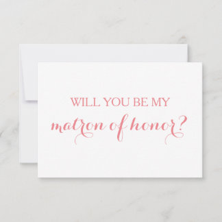 Will You Be My Matron of Honour Card Bridal Party