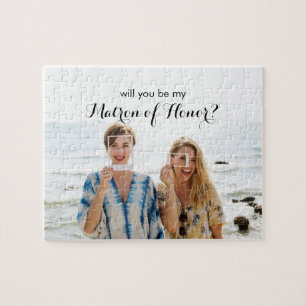 Will You be My Matron Of Honour Custom Photo Jigsaw Puzzle
