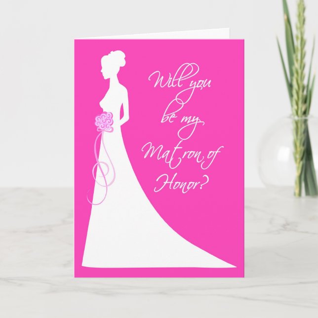 Will You Be My Matron of Honour? Invitation (Front)