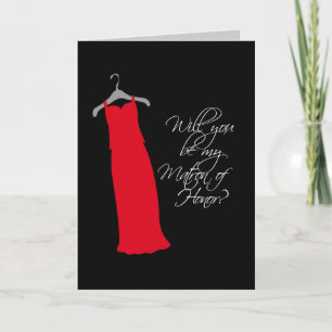 "Will you be my Matron of Honour?" Invitation
